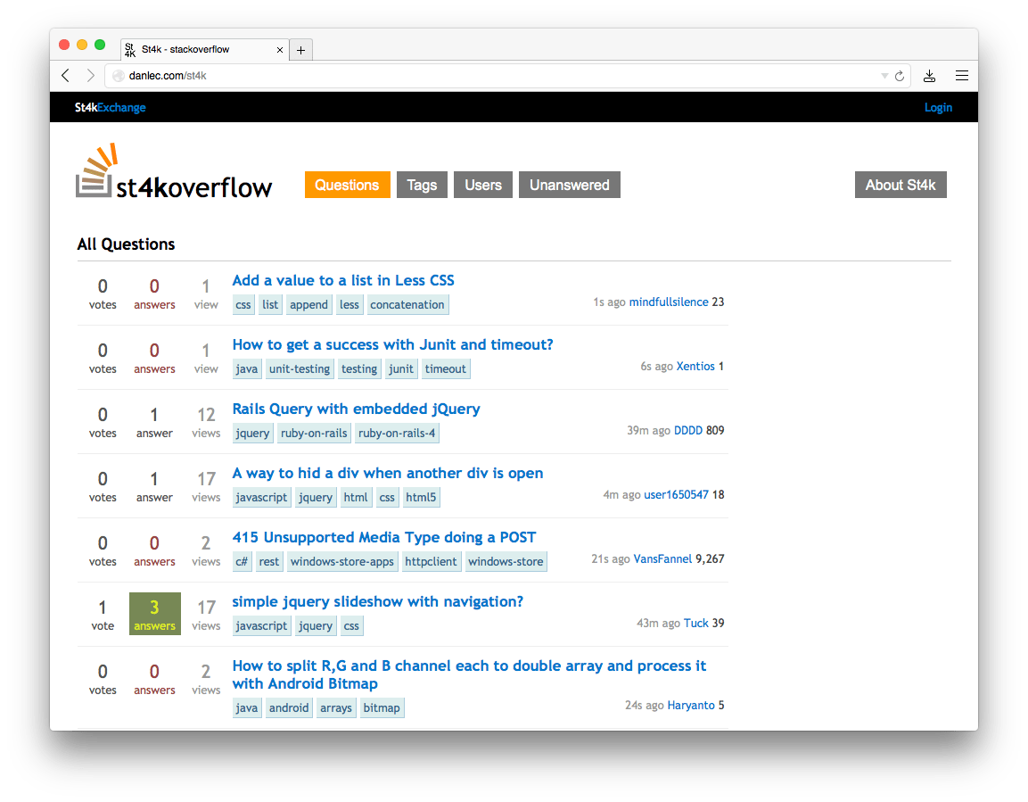 StackOverflow clone in 4096 bytes StackOverflow clone in 4096 bytes